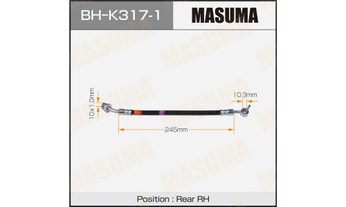 Шланг тормозной MASUMA KIA- /rear/ OPTIMA III  RH