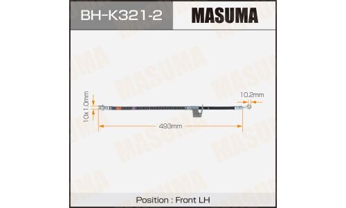 Шланг тормозной MASUMA HYUNDAI- /front/ ACCENT LH