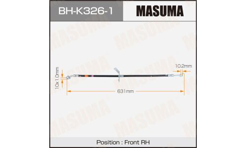 Шланг тормозной MASUMA HYUNDAI- /front/ SONATA RH