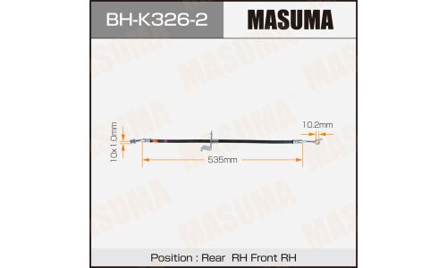 Шланг тормозной MASUMA HYUNDAI- /front/ SONATA LH