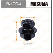 Болт с гайкой MASUMA BJ-004 М4x8x0.7, 15 шт