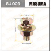 Болт с гайкой MASUMA BJ-009 М6x16x1.0, 6 шт