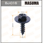 Саморез MASUMA BJ-016 6x22мм (OEM 90159-60477), 6 шт