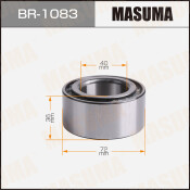 Подшипник ступичный MASUMA, SUZUKI SWIFT / ZC11S front