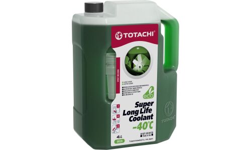 Антифриз Totachi Super Long Life Coolant Green, SLLC, зелёный, -40°C, 4л, арт. 41604