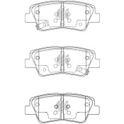 Колодки тормозные дисковые Kashiyama, задние, комплект на ось (4 шт), арт. D11266MH
