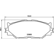 Колодки тормозные дисковые Nisshinbo передние, комплект на ось (4 шт), арт. NP1082