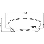 Колодки тормозные дисковые Nisshinbo задние, комплект на ось (4 шт), арт. NP1122