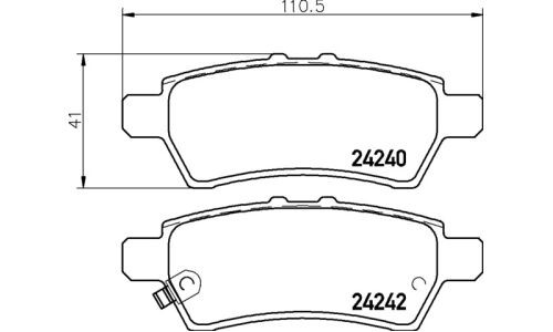 Колодки тормозные дисковые Nisshinbo задние, комплект на ось (4 шт), арт. NP2028