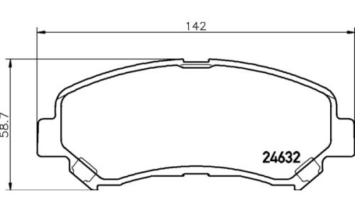 Колодки тормозные дисковые Nisshinbo передние, комплект на ось (4 шт), арт. NP2029