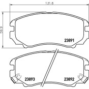 Колодки тормозные дисковые Nisshinbo передние, комплект на ось (4 шт), арт. NP6003
