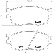 Колодки тормозные дисковые Nisshinbo передние, комплект на ось (4 шт), арт. NP6008