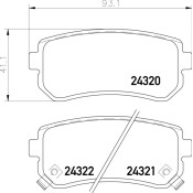 Колодки тормозные дисковые Nisshinbo задние, комплект на ось (4 шт), арт. NP6025