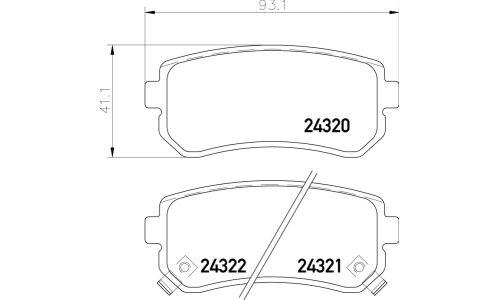 Колодки тормозные дисковые Nisshinbo задние, комплект на ось (4 шт), арт. NP6025