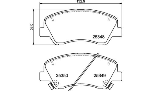 Колодки тормозные дисковые Nisshinbo передние, комплект на ось (4 шт), арт. NP6041