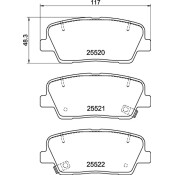 Колодки тормозные дисковые Nisshinbo задние, комплект на ось (4 шт), арт. NP6042
