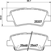 Колодки тормозные дисковые Nisshinbo задние, комплект на ось (4 шт), арт. NP6036