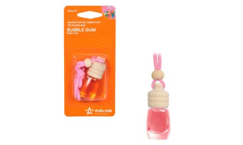 Ароматизатор подвесной Airline «Бутылочка» Bubble Gum (Бабл Гам), жидкий, 5мл, арт. AFBU079