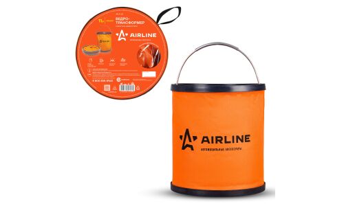 Ведро складное Airline, прорезиненное, Ø24см, 11л, оранжевое, арт. AB-O-02