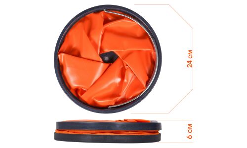 Ведро складное Airline, прорезиненное, Ø24см, 11л, оранжевое, арт. AB-O-02