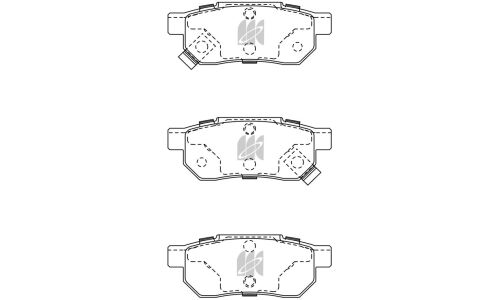 Колодки тормозные дисковые Kashiyama, задние, комплект на ось (4 шт), арт. D5042MH