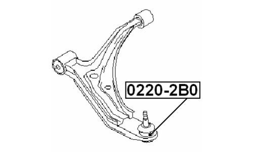 Опора шаровая Febest, передняя, нижняя, арт. 0220-2B0