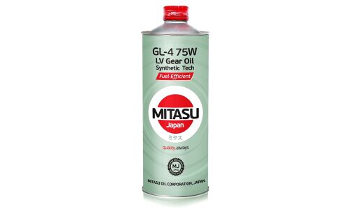 Масло трансмиссионное Mitasu Ultra LV Gear Oil 75w, синтетическое, API GL-4, для МКПП, 1л, арт. MJ-420/1