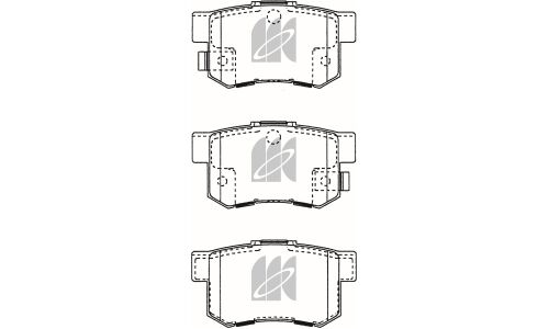 Колодки тормозные дисковые Kashiyama, задние, комплект на ось (4 шт), арт. D5066MH