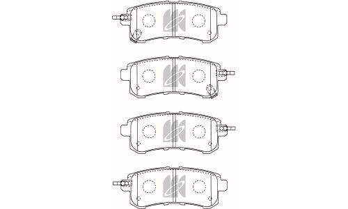 Колодки тормозные дисковые Kashiyama, задние, комплект на ось (4 шт), арт. D1329M