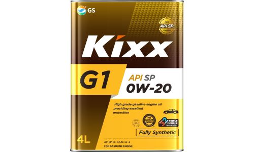 Масло моторное Kixx G1 0w20, синтетическое, API SP RC, ILSAC GF-6A, для бензинового двигателя, 4л, арт. L209844TE1