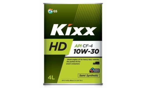 Масло моторное Kixx HD 10w30, полусинтетическое, API SG/CF-4, для дизельного двигателя, 4л, арт. L200244TE1