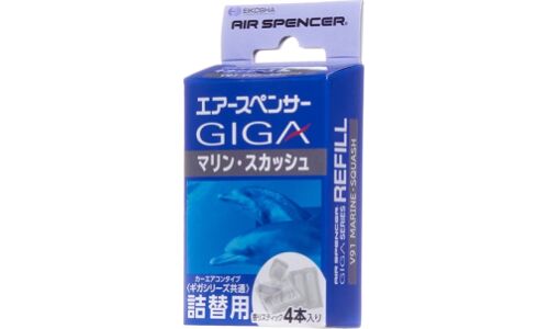 Картриджи для ароматизатора в дефлектор Eikosha Giga Marine Squash (Морская свежесть), меловой, клипса, 4 шт, арт. V-91