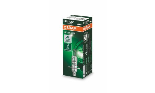Лампа галогенная Osram Ultra Life H1 (P14.5s, T8), 12В, 55Вт, 3000К, 1 шт, арт. 64150ULT