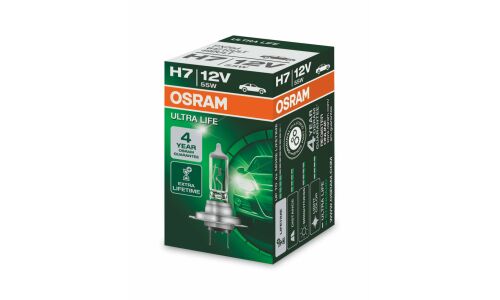 Лампа галогенная Osram Ultra Life H7 (PX26d, T11), 12В, 55Вт, 3200К, 1 шт, арт. 64210ULT