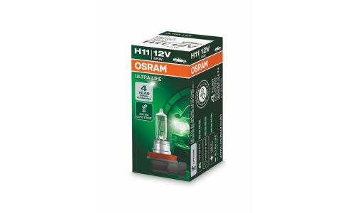 Лампа галогенная Osram Ultra Life H11 (PGJ19-2, T11), 12В, 55Вт, 3200К, 1 шт, арт. 64211ULT
