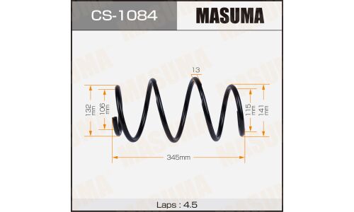 Пружина подвески Masuma, передняя, арт. CS-1084
