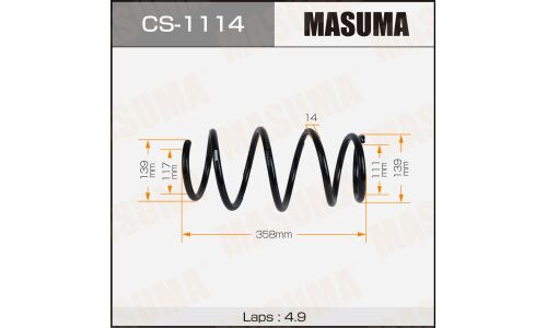 Пружина подвески MASUMA front TOYOTA CAMRY / GSV40