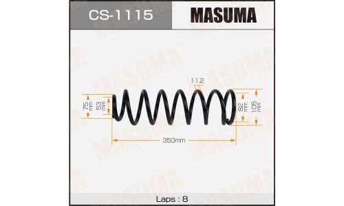 Пружина подвески MASUMA rear TOYOTA COROLLA / ZZE122