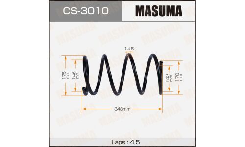 Пружина подвески Masuma, передняя, арт. CS-3010