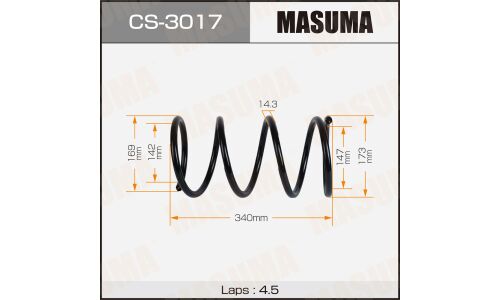 Пружина подвески MASUMA front MITSUBISHI LANCER / CY3A