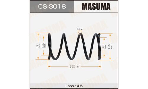 Пружина подвески MASUMA front MITSUBISHI OUTLANDER / CW5W