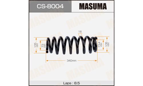 Пружина подвески Masuma, задняя, правая/левая, 1 шт, арт. CS-8004