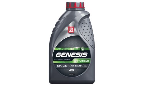 Масло моторное Лукойл Genesis Armortech JP 0w20, синтетическое, API SN SR, ILSAC GF-5, для бензинового двигателя, 1л, арт. 3149924
