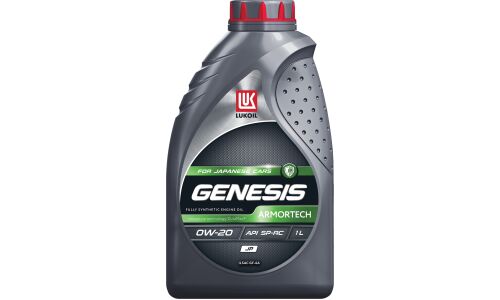 Масло моторное Лукойл Genesis Armortech JP 0w20, синтетическое, API SP SR, ILSAC GF-6A, для бензинового двигателя, 1л, арт. 3149924