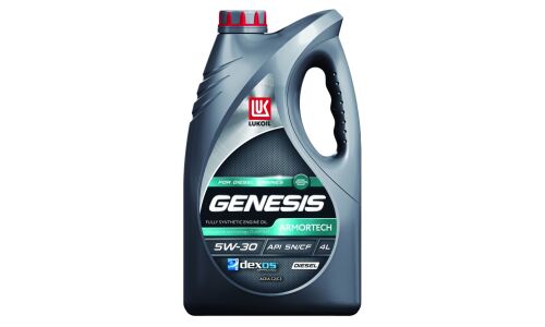 Масло моторное Лукойл Genesis Armortech Diesel 5w30, синтетическое, API SN/CF, ACEA C2/C3, для дизельного двигателя, 4л, арт. 2210268
