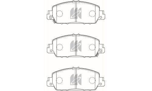 Колодки тормозные дисковые Kashiyama, передние, комплект на ось (4 шт), арт. D5214M