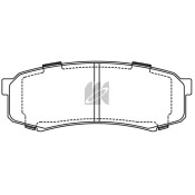 Колодки тормозные дисковые Kashiyama, задние, комплект на ось (4 шт), арт. D2090H