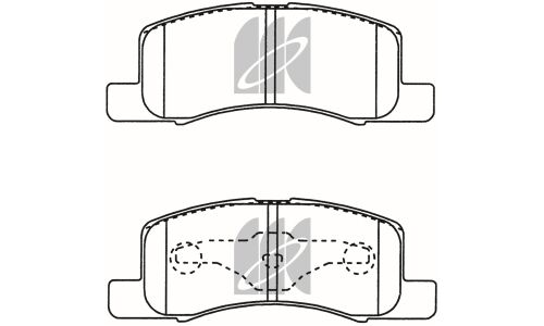 Колодки тормозные дисковые Kashiyama, передние, комплект на ось (4 шт), арт. D6103