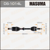 Привод в сборе Masuma, для Toyota RAV 4, арт. DS-1014L