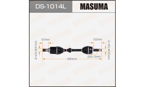 Привод в сборе Masuma, для Toyota RAV 4, арт. DS-1014L
